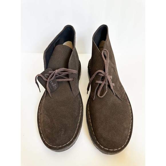 CLARKS mens original desert boots chocolate brown suede Size 10 - Picture 2 of 8
